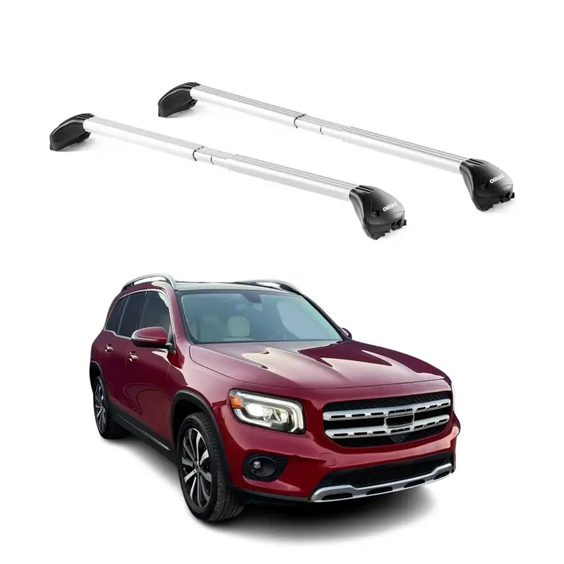 Markenprodukt Dachträger Grundtäger für Mercedes GLB X247 2019-2026 100kg Alu Silber 2 tlg ABE