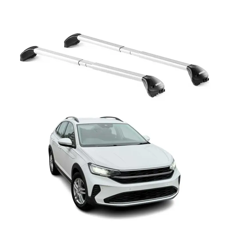 Markenware Dachträger Grundtäger für VW Taigo 2021-2026 5 tür 100kg Alu Silber 2 tlg ABE