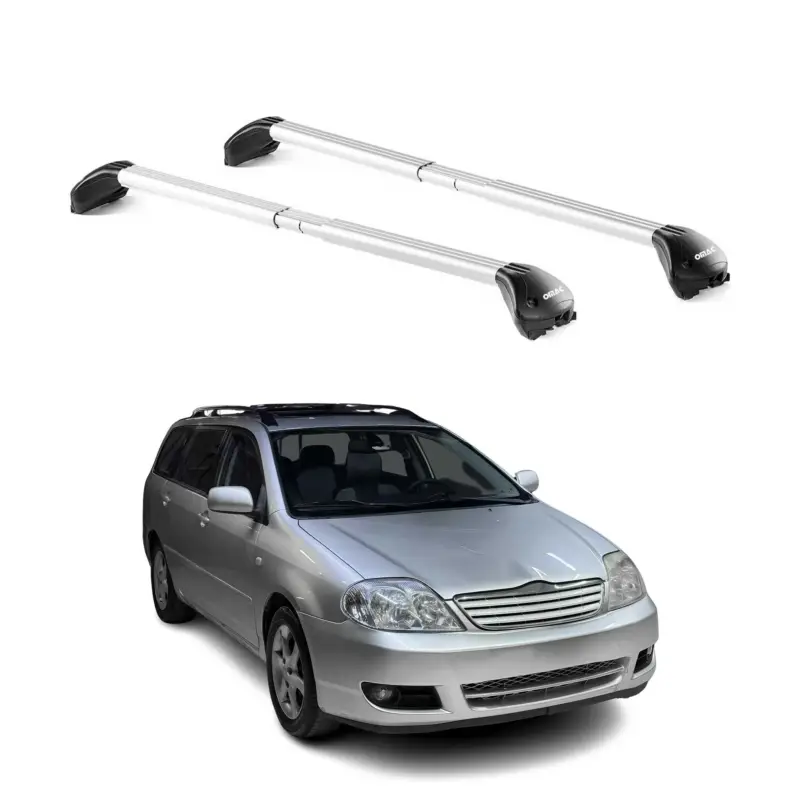 Dachträger für Toyota Corolla Verso 2001-2009 5 tür 100kg Alu ABE Silber Preisreduziert