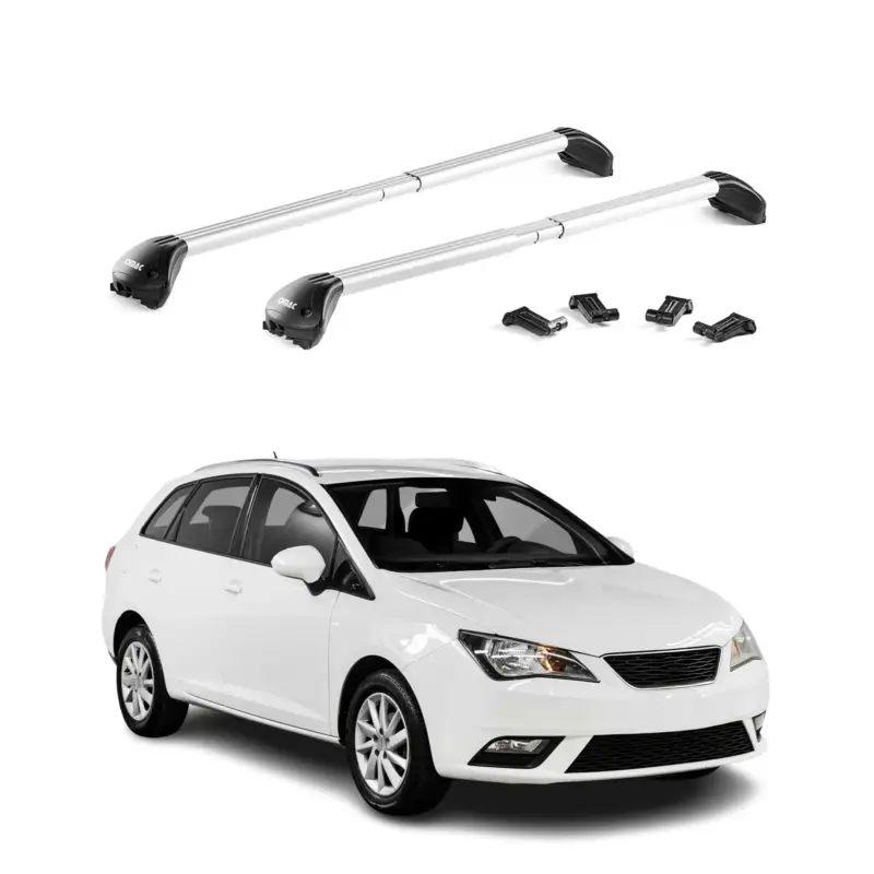 Dachträger Grundtäger für Seat Ibiza mk4 Kombi 2010-2017 100kg Alu Silber 2x ABE Neue Ware