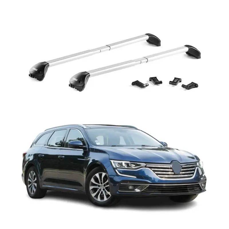Sichere Zahlung Dachträger für Renault Talisman Grandtour 2015-2022 100kg Alu Silber 2x ABE
