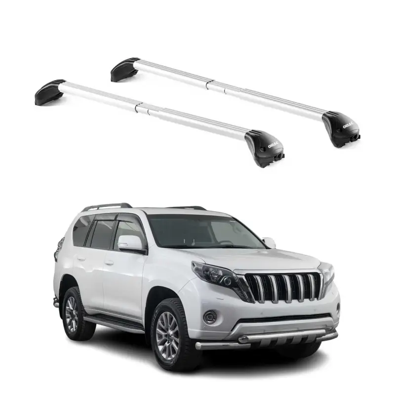 Dachträger für Toyota Land Cruiser 200 2007-2021 5 tür 100kg Alu Silber 2x ABE Beliebt