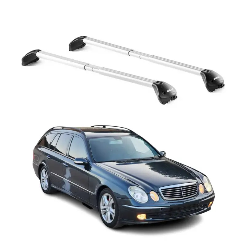 Heißes Angebot Dachträger für Mercedes E Klasse S211 T-Modell 2003-2009 100kg Alu Silber 2x ABE