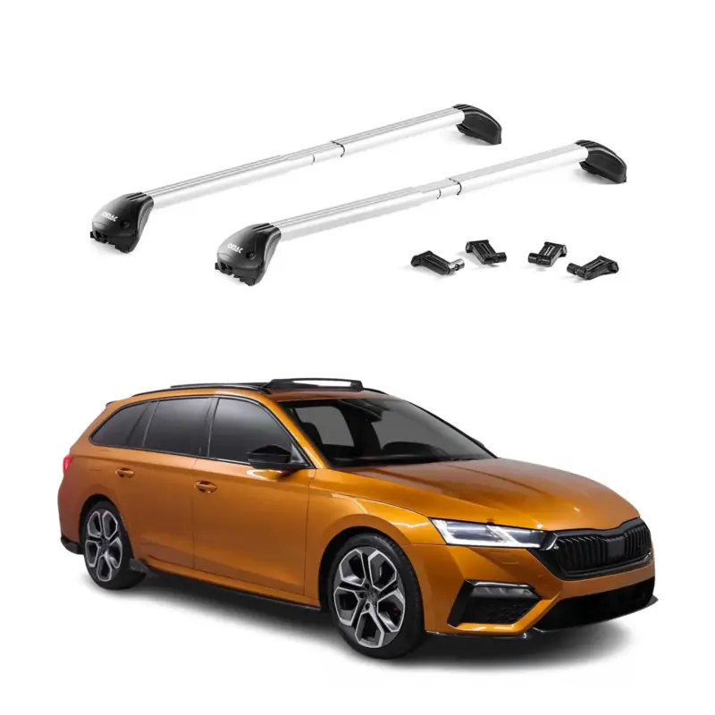 Sale Dachträger Grundtäger für Skoda Octavia mk4 Kombi 2020-2026 100kg Alu Silber ABE