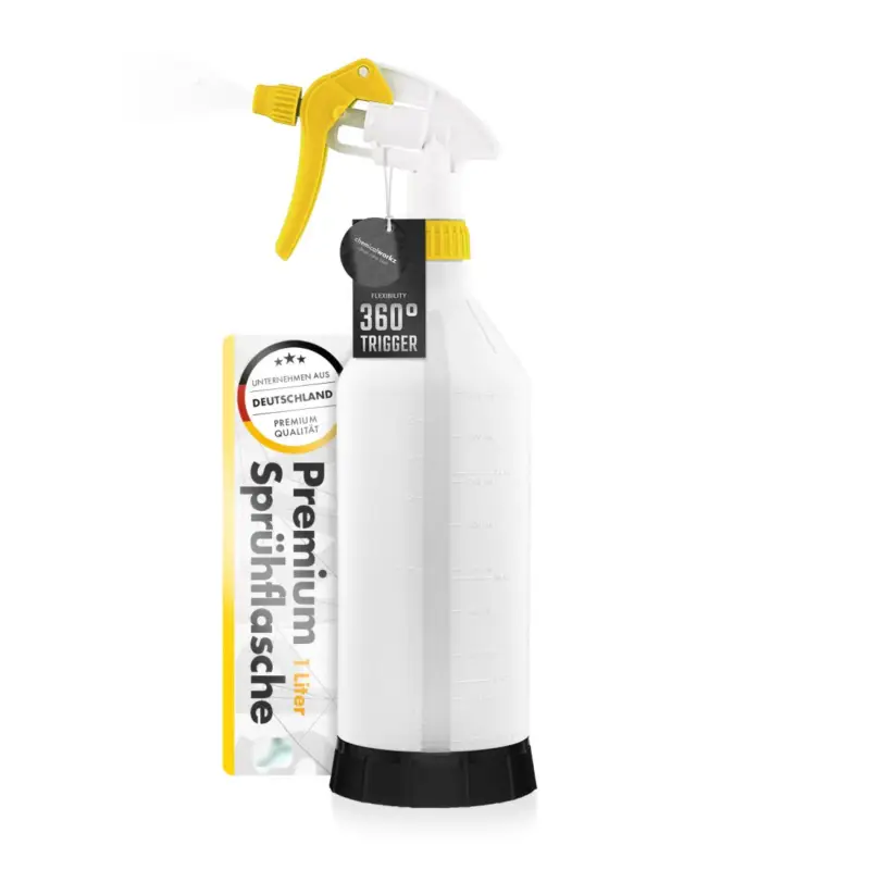 chemicalworkz Sprühflasche Gelb mit 360° Canyon Trigger 1L Nur Heute