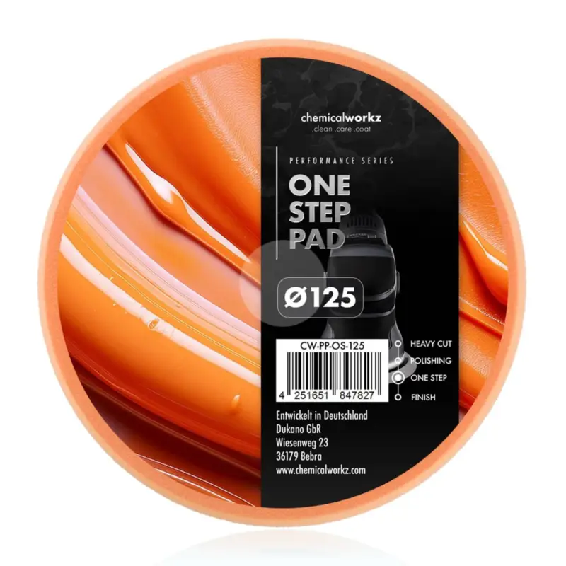 Markenware chemicalworkz One Step Performance Pad 125mm orange