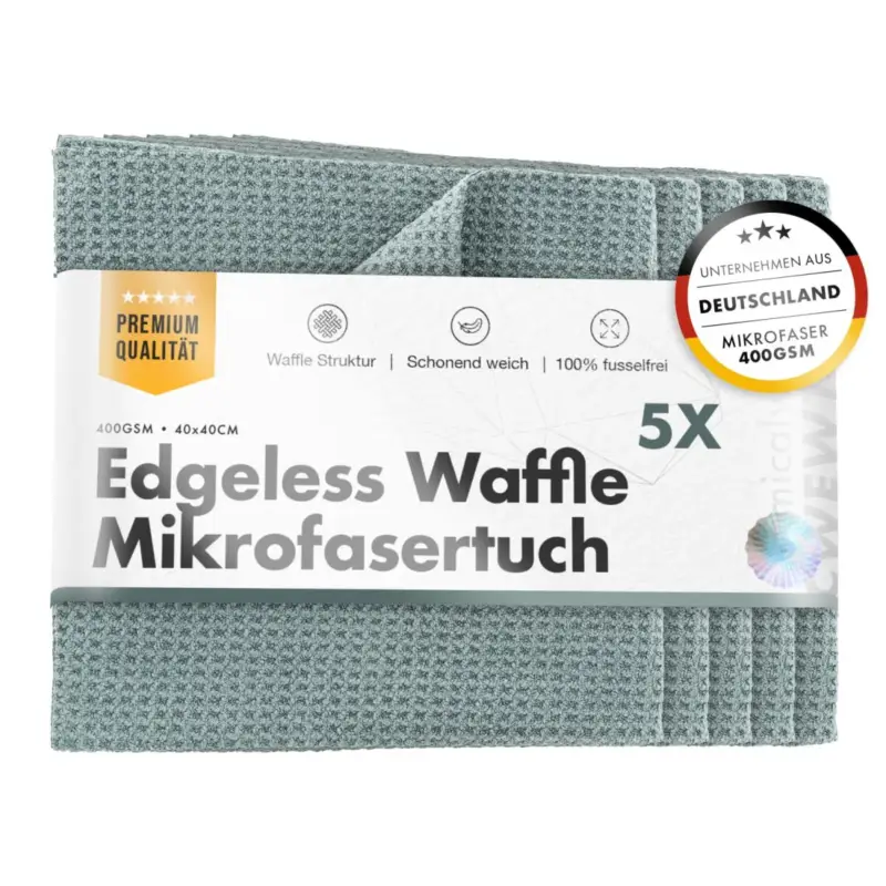 chemicalworkz Edgeless Waffle Towel 400GSM Glastuch 40x40cm 5Stk. Nur Für Kurze Zeit