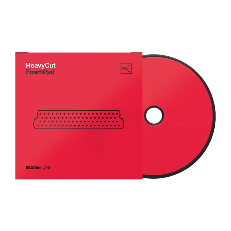 Preisreduziert Koch Chemie Heavy Cut Foam Pad Polierschwamm Ø150mm Rot