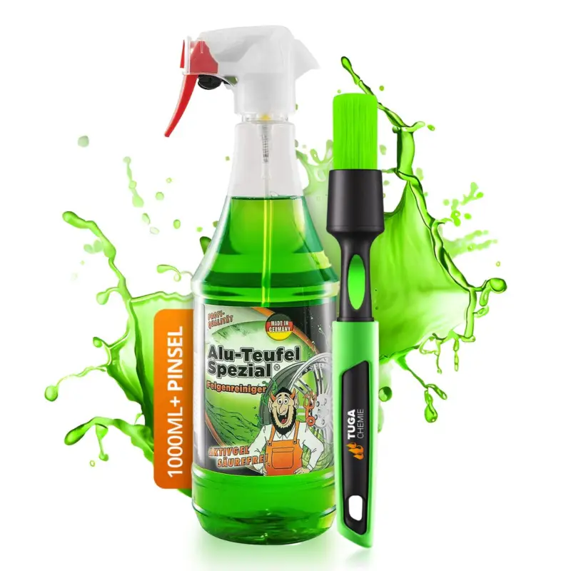 Aktuell TUGA Chemie Felgenreiniger Set Alu-Teufel Spezial 1L + Felgenpinsel (2-teilig)