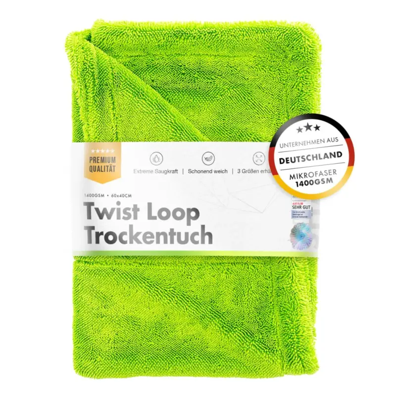 Top-Angebot chemicalworkz Shark Twisted Loop Towel 1400GSM Grün Trockentuch 60x40cm