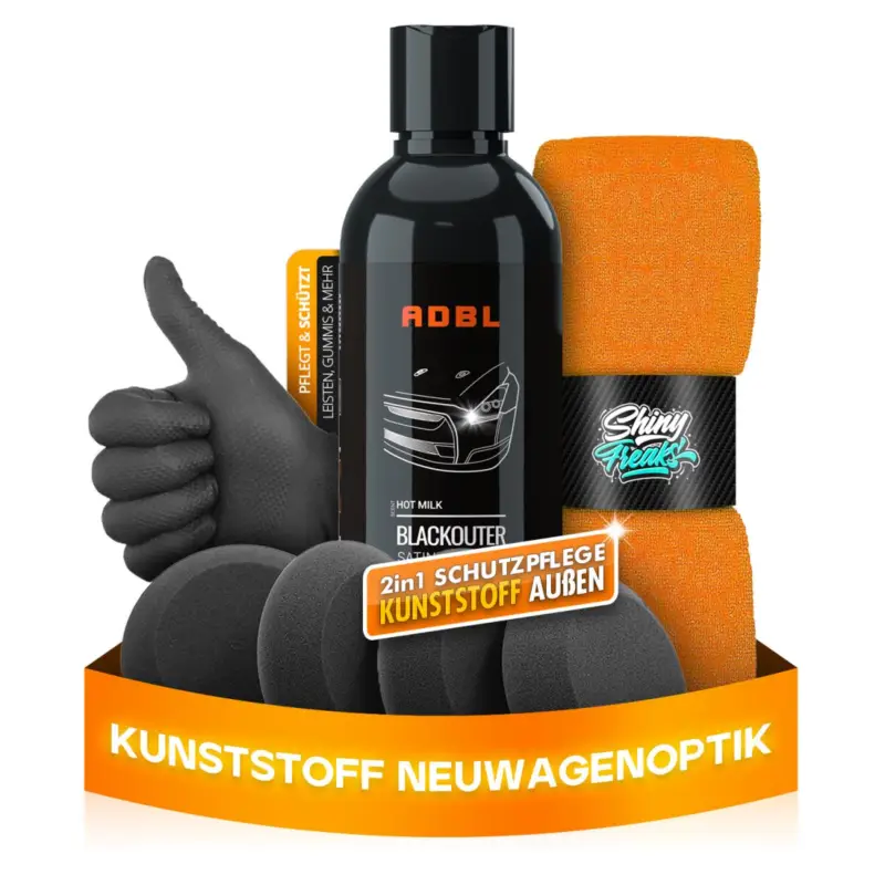 ADBL Kunststoffpflege Set Blackouter 200ml + Zubehör (7-teilig) Letzte Chance