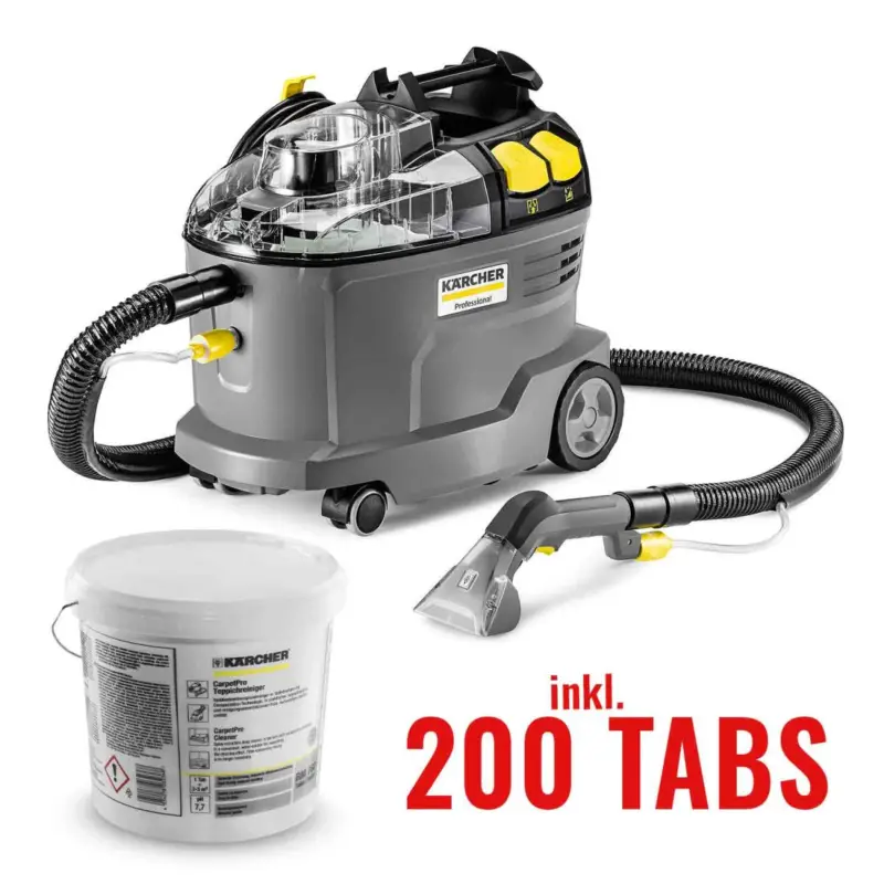 Super-Preis Kärcher Puzzi 8/1 Waschsauger inkl. RM 760 Carpet Pro iCapsol 200 Tabs Textilreiniger
