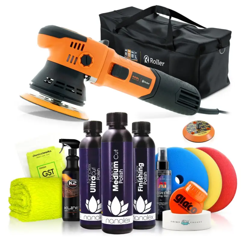 Preisreduziert ADBL D09125 Poliermaschinen Set mit Nanolex Polituren MULTI STEP
