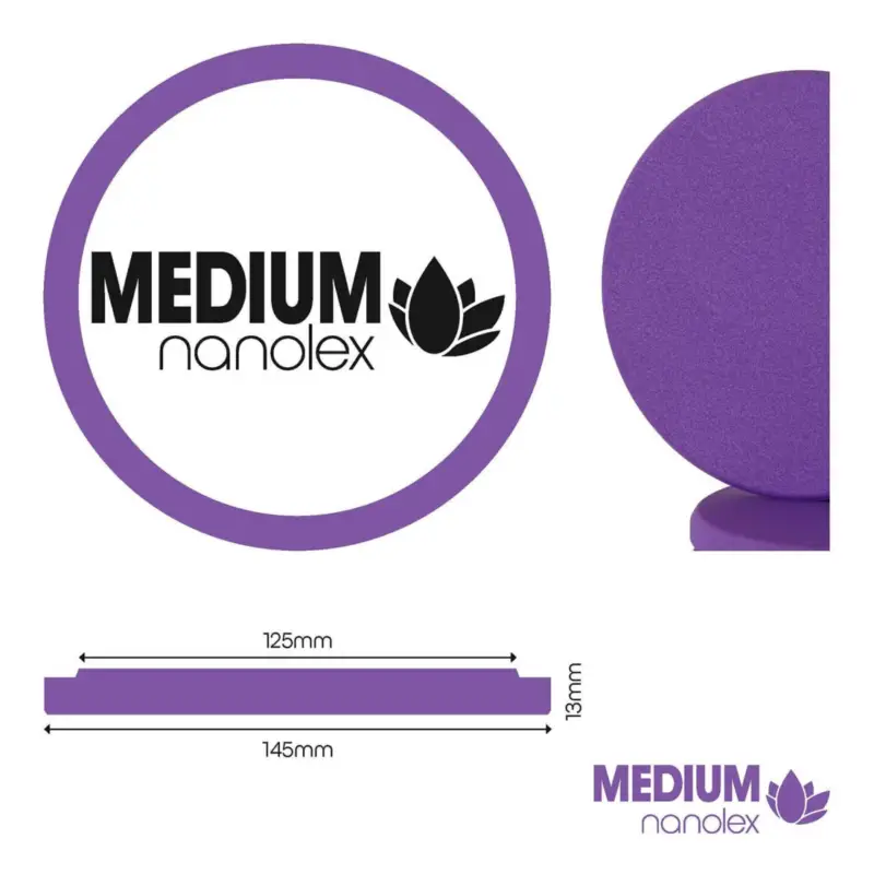 Ausverkauf Nanolex Polierpad Medium 125mm dünn mittel 3Stk.