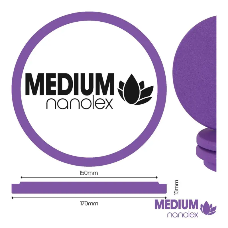 Nanolex Polierpad Medium 150mm dünn mittel 3Stk. Top-Seller