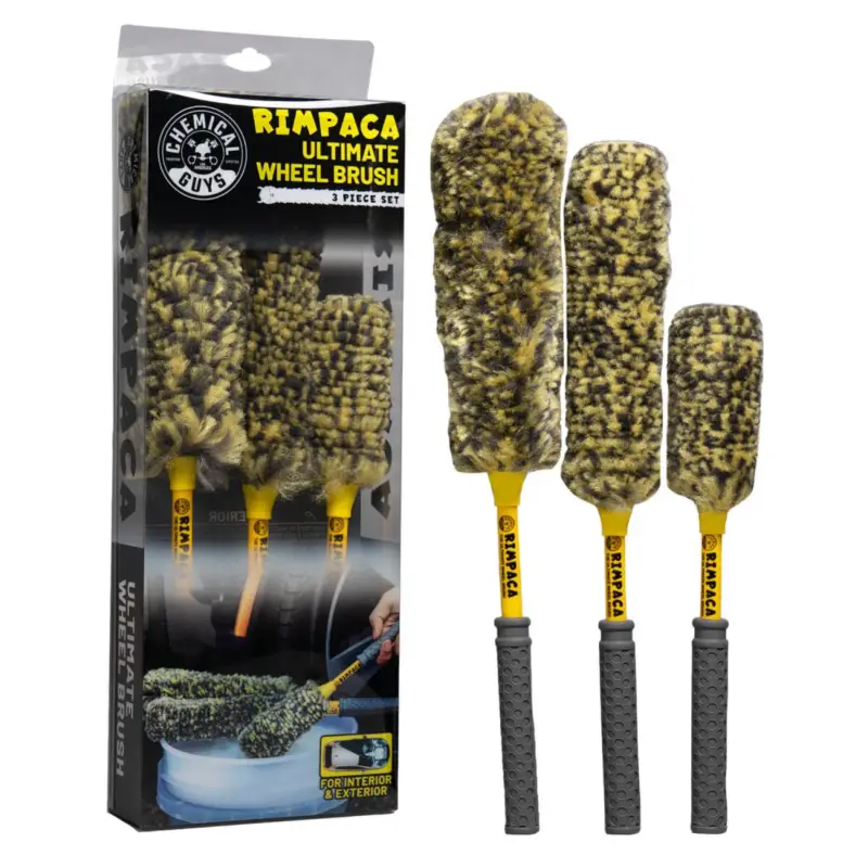 Zertifiziert Chemical Guys Rimpaca Ultimate Wheel Brushes Bürstenset 3-teilig