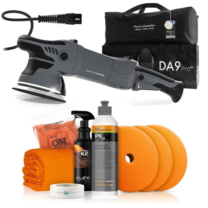 chemicalworkz DA9 Pro Max Poliermaschinen Set mit Koch Chemie Polituren ONE STEP Echt