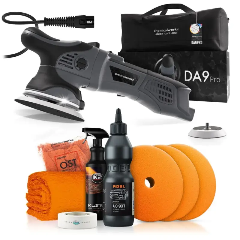 chemicalworkz DA9 Pro Poliermaschinen Set mit ADBL Polituren ONE STEP Nur Heute