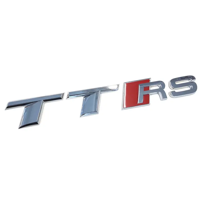 Nur Heute Original Audi Schriftzug TTRS Emblem Logo Aufkleber rot chrom glänzend 8S08537402ZZ