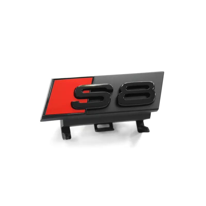 Expressversand Original Audi S8 (D5) Schriftzug vorn schwarz Tuning Exclusive Kühlergrill Black Edition Emblem