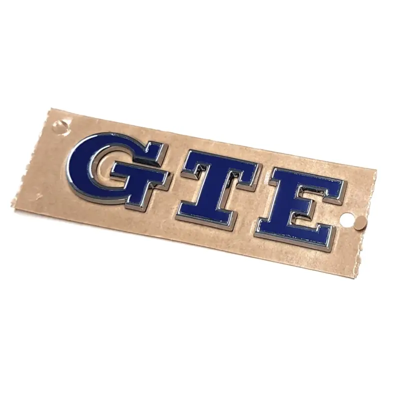Top-Seller Original VW Schriftzug GTE Emblem blau Logo Aufkleber chrom glänzend