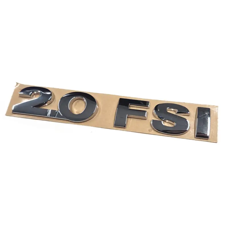 Neu Original VW Schriftzug 2.0 FSI Emblem Logo Aufkleber chrom glänzend