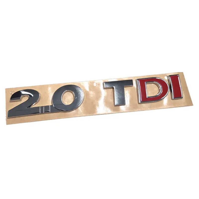 Original VW Schriftzug 2.0 TDI (rotes DI) Emblem Logo Aufkleber chrom glänzend Sofort Bestellen