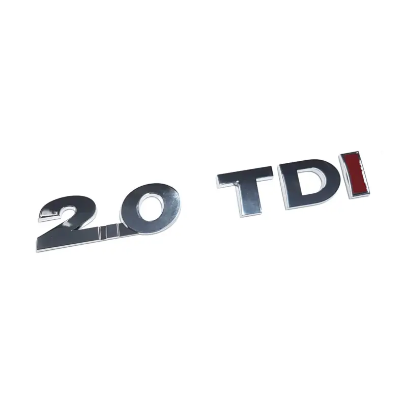 Original VW Schriftzug 2.0 TDI (rotes I) Emblem Logo Aufkleber chrom glänzend Nur Heute