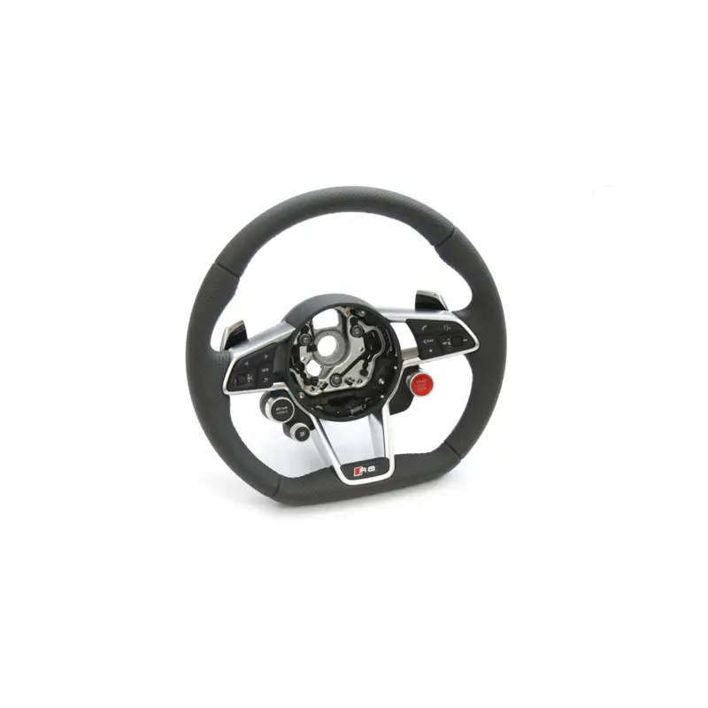 Original Audi R8 (4S) Multifunktions Sportlenkrad Tiptronic Leder gelocht abgeflacht granit Abverkauf