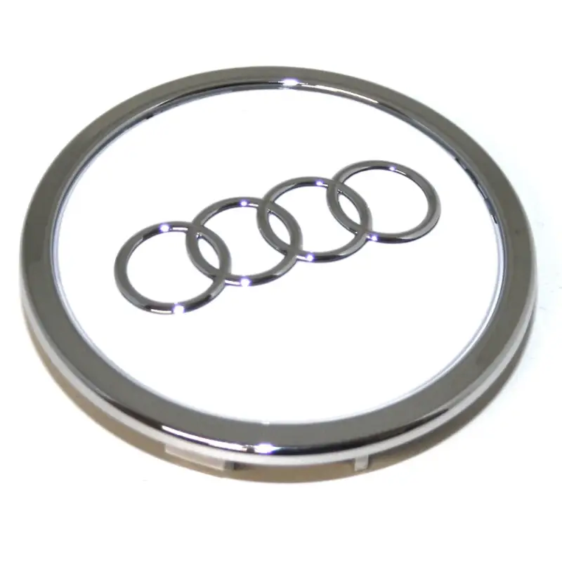Neu Original Audi Nabenkappe Nabenabdeckung Radkappe Alufelge weiß/chrom 8T0601170AY9C