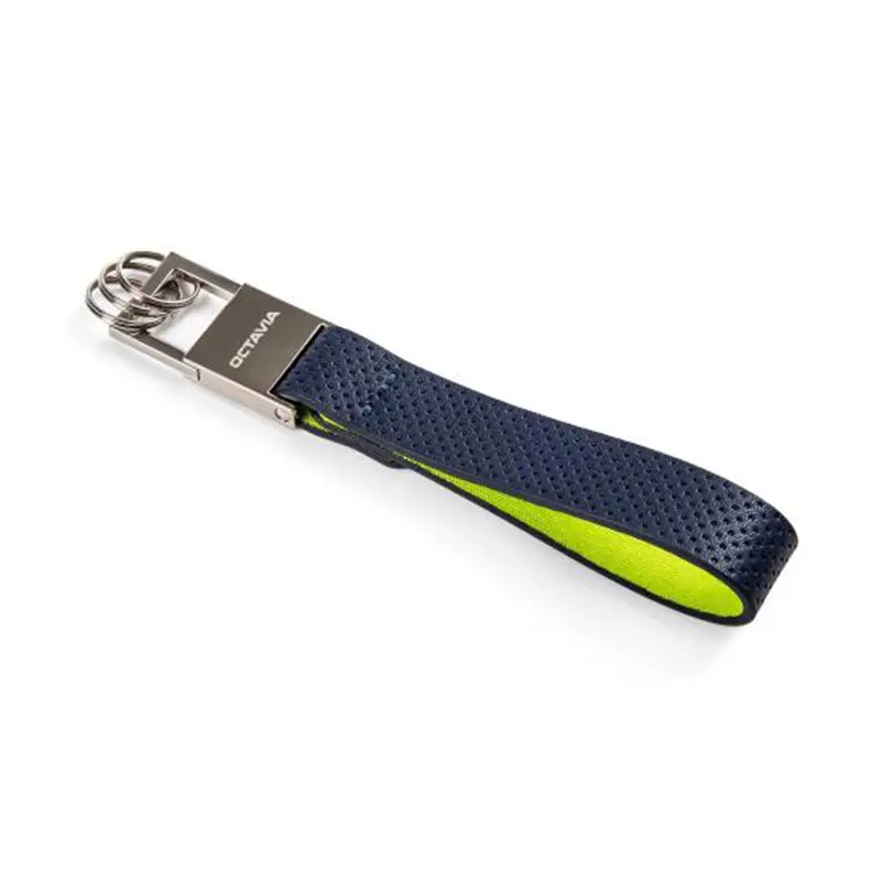 Preisknaller Original Skoda OCTAVIA Leder Schlüsselanhänger Karabiner Schlüsselring Accessoires