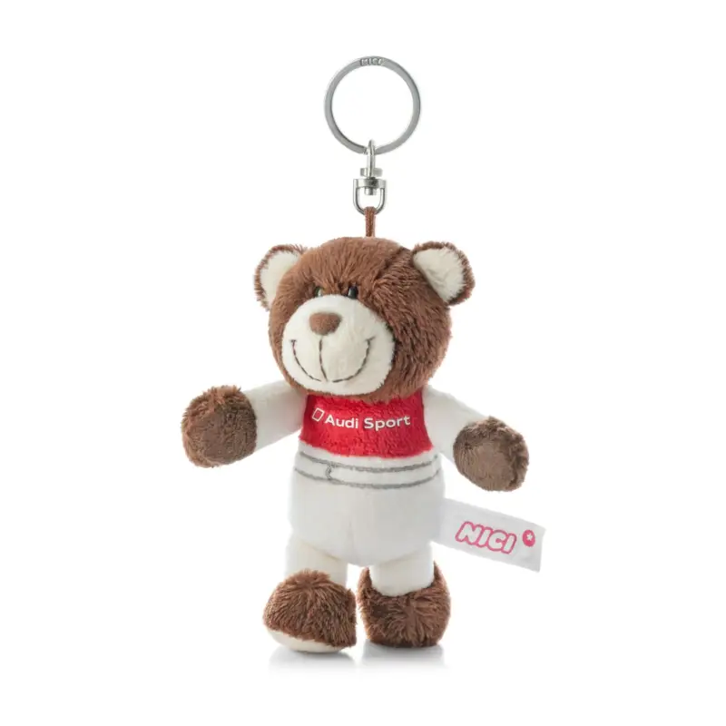 Preisreduziert Original Audi Motorsport Schlüsselanhänger Bär Plüschteddy Motorsportbär 3181900100