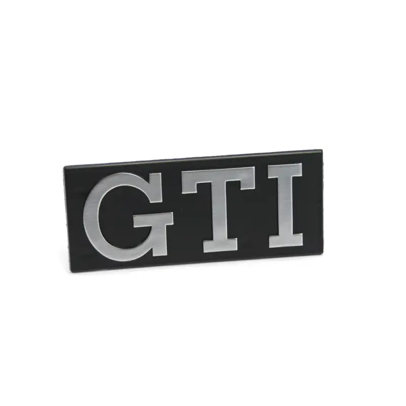 Direktkauf Original VW Golf 1 GTI Emblem vorn Kühlergrill Logo schwarz chrom 171853679GX2