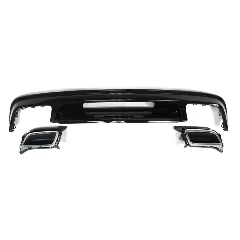 Original VW Tiguan II (MQB) Heckdiffusor Set Tuning Spoiler schwarz chrom Bestseller