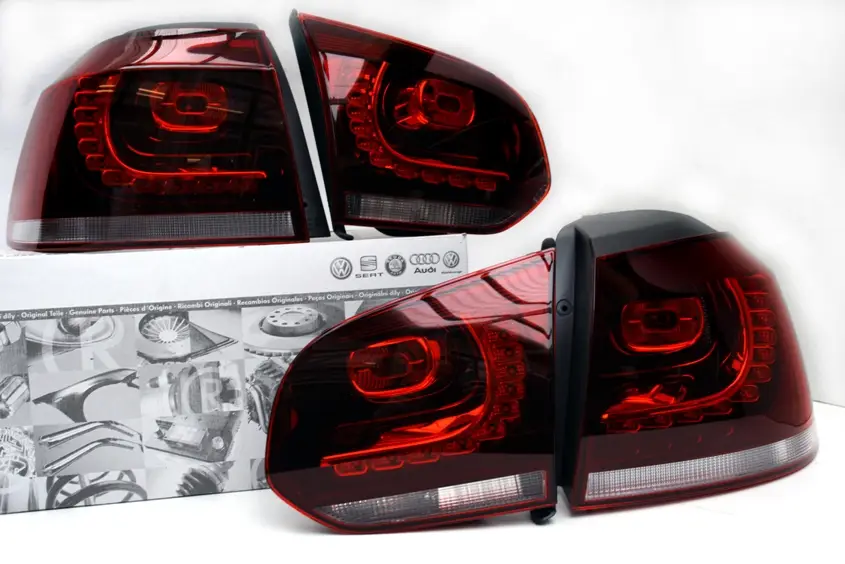 Ausverkauf VW Golf 6 R LED Rückleuchten kirschrot abgedunkelt, Original R Tuning