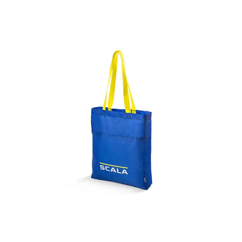 Original Skoda Scala Einkaufstasche faltbar Shopping Tasche Bag blau/gelb Schneller Versand