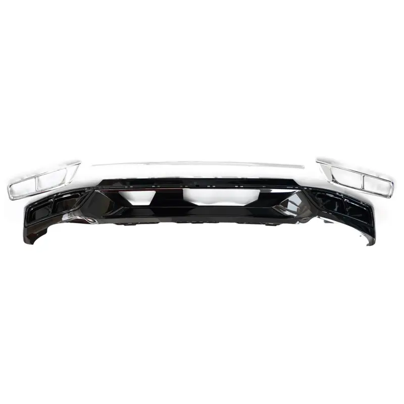 Original VW Passat B8 (3G) R-Line Heckdiffusor Set Spoiler hinten Zierleisten schwarz/chrom Sichere Zahlung