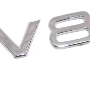 Heißes Angebot Schriftzug V8 Original Audi Emblem Tuning Kotflügel Zeichen RS-Modelle Chrom