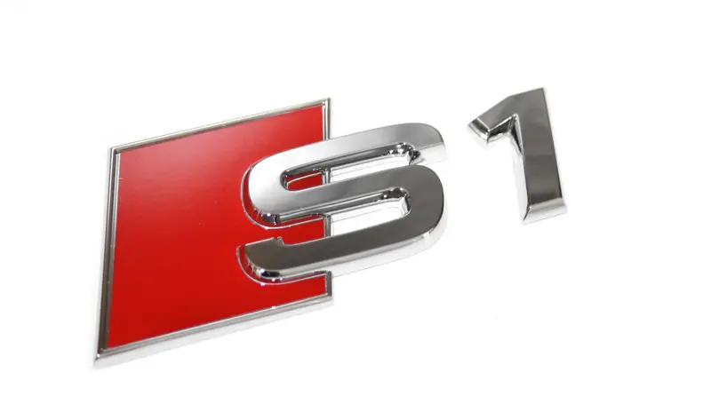 Garantierte Lieferung Schriftzug "S1" Original Audi A1 8X Emblem Tuning Heck Plakette Chrom