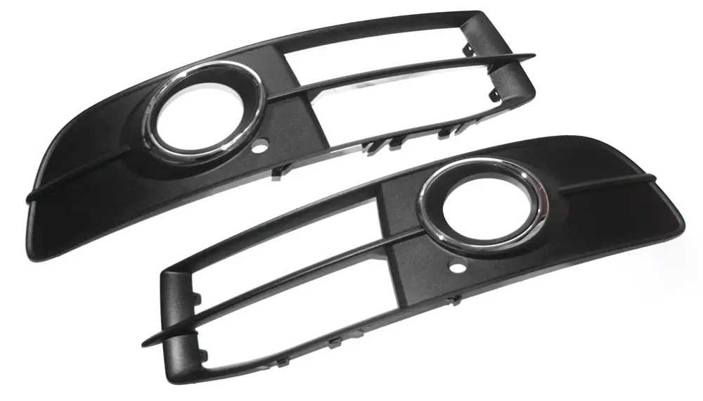 Nur Heute Luftführungsgitter-Set Original Audi A6 S6 4F S-Line Exterieur Tuning Satinschwarz/Chrom