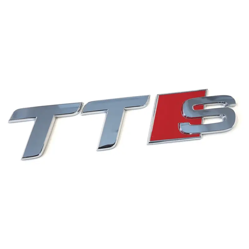 Original Audi Schriftzug TTS Emblem Logo Aufkleber rot chrom glänzend 8J08537352ZZ Must-Have