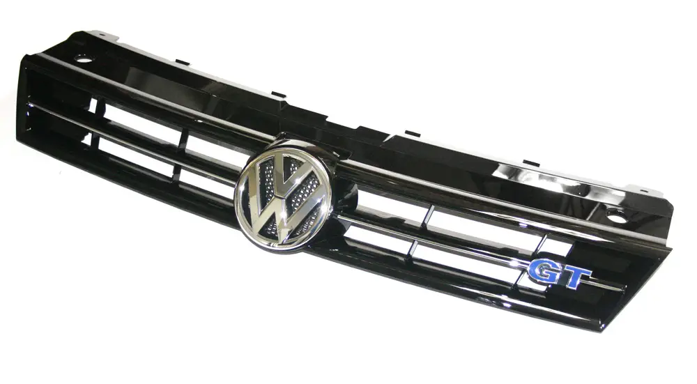 Jetzt Bestellen Kühlergrill GT Original VW Polo 6R / 6C Tuning Grill Schwarz hochglänzend/chromglanz