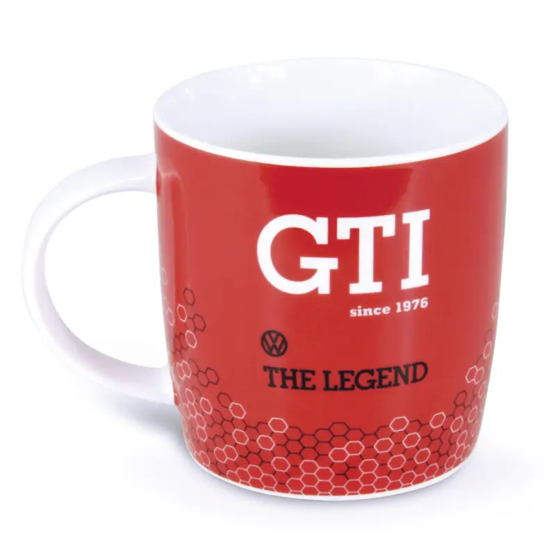 Bestpreis VW GTI Tasse Becher 370ml Kaffeetasse Kaffeebecher rot GTITA02