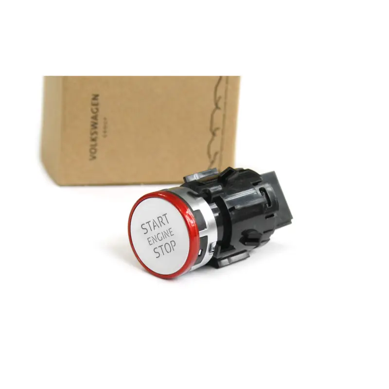 Original Audi Start-Stop-Schalter Drucktaster Zündung Startknopf rot/chrom Saisonangebot
