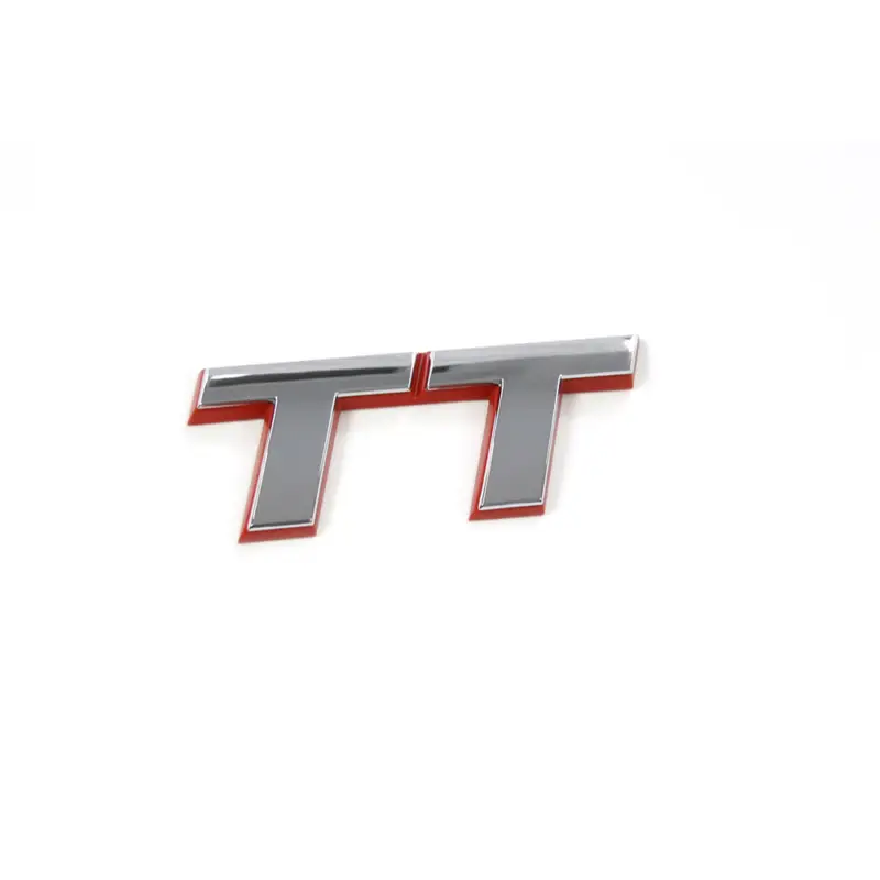 Original Audi TT Schriftzug hinten Emblem Heckklappe Logo chrom rot Sichere Zahlung