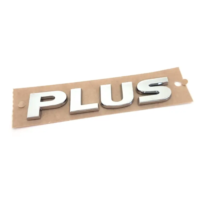 Original VW Schriftzug PLUS Emblem Logo Aufkleber chrom glänzend Sonderangebot