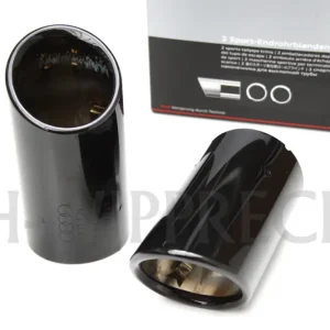 Audi Sport Chrom Auspuffblende Endrohr (Audi A4 A5 A6 Q5) schwarz Original Tuning Sale