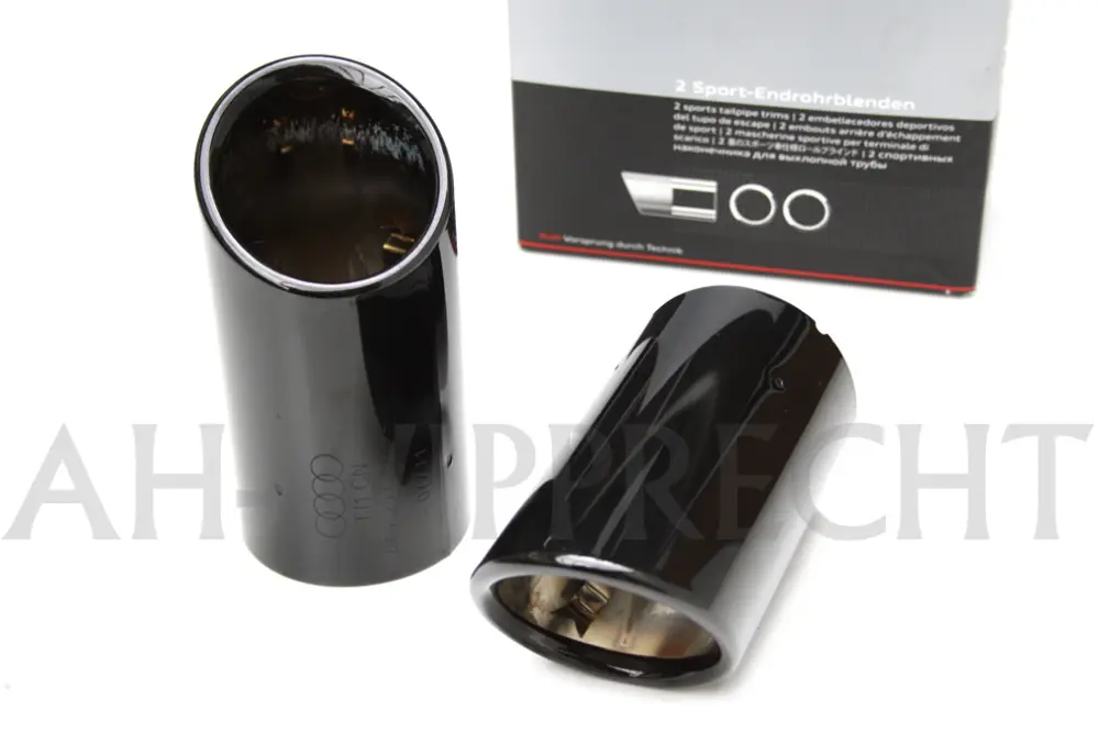 Audi Sport Chrom Auspuffblende Endrohr (Audi A4 A5 A6 Q5) schwarz Original Tuning Sale