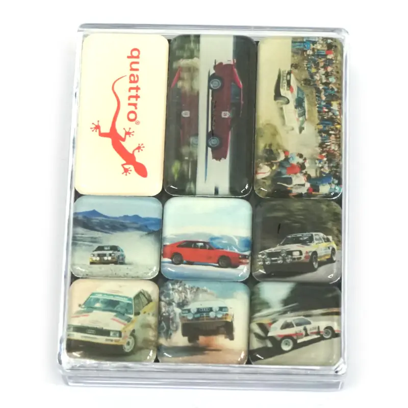 Highlight Audi Magnet quattro Kühlschrankmagnet Klassik Rallye Motorsport Gecko A16-2178