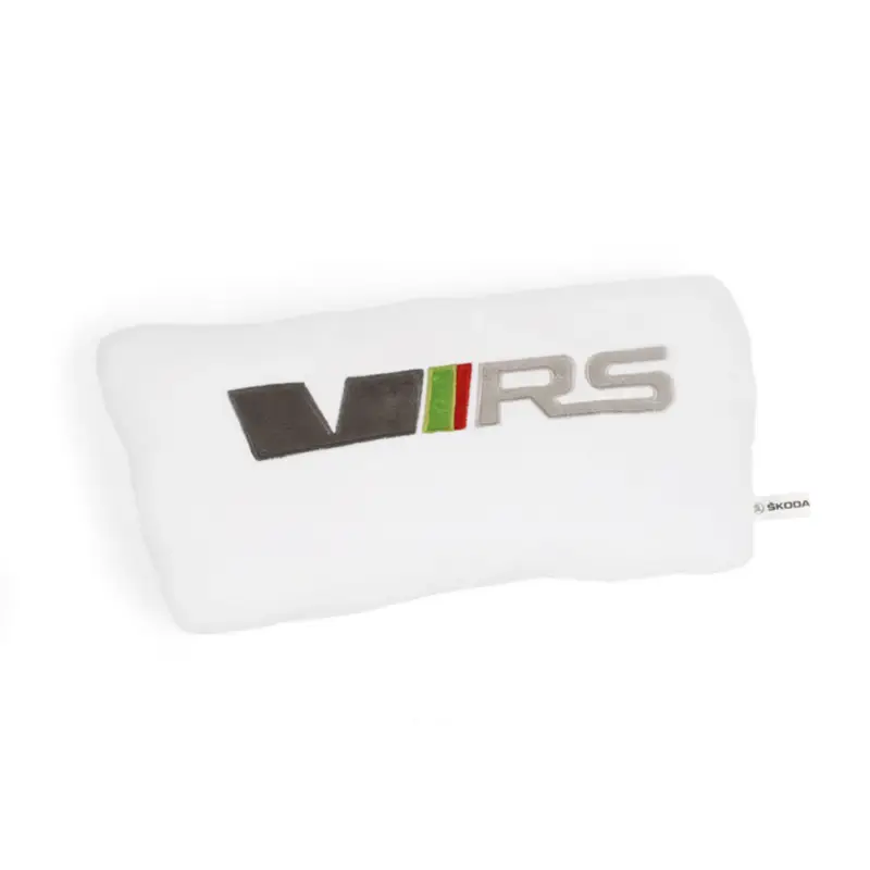 Direktkauf Original Skoda RS Plüschkissen Nackenkissen weiß Accessoires Zubehör